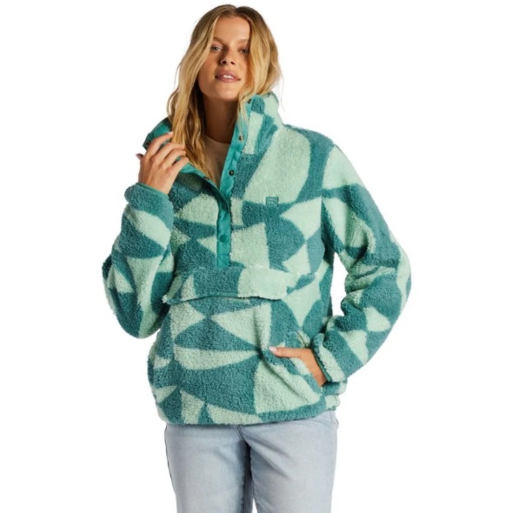 Billabong A/Div Teal Sherpa Fleece Pullover